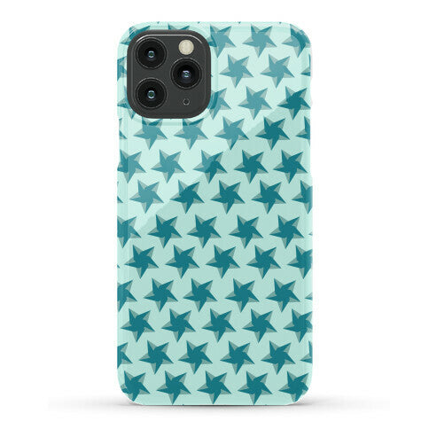 Teal Star Pattern Phone Case